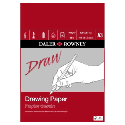 Daler Rowney Drawing Paper A3 160 gsm