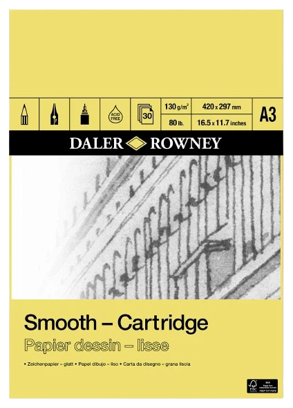 Daler Rowney Smooth - Cartridge A3 130 gsm