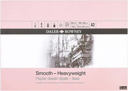 SKETCHBOOK ( BRAND DALER ROWNEY ) SMOOTH HEAVYWEIGHT A2 SIZE 25SHEETS