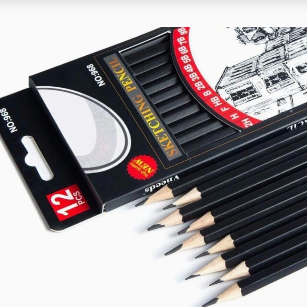 SKETCH PEN ( BRAND VNEEDS ) SKETCHING PENCIL 12 PCS