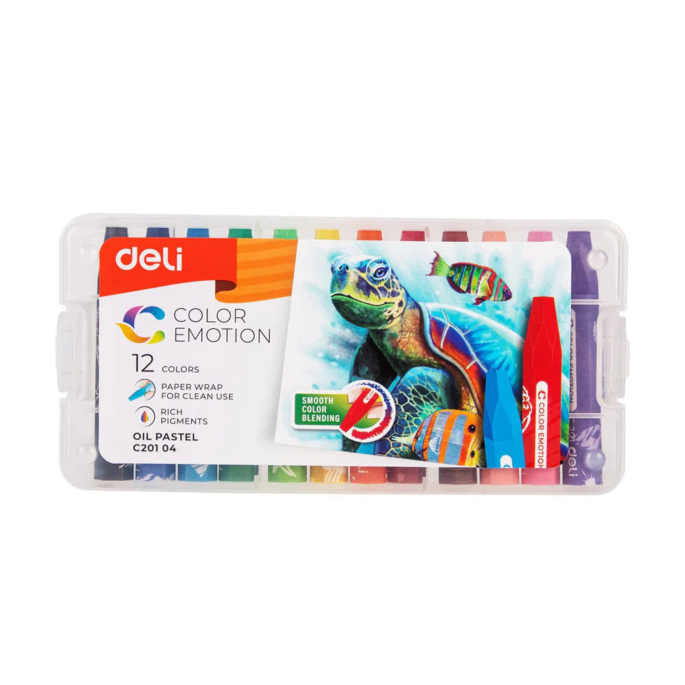 Deli Color Emotion Oil Pastels - 12 Colors