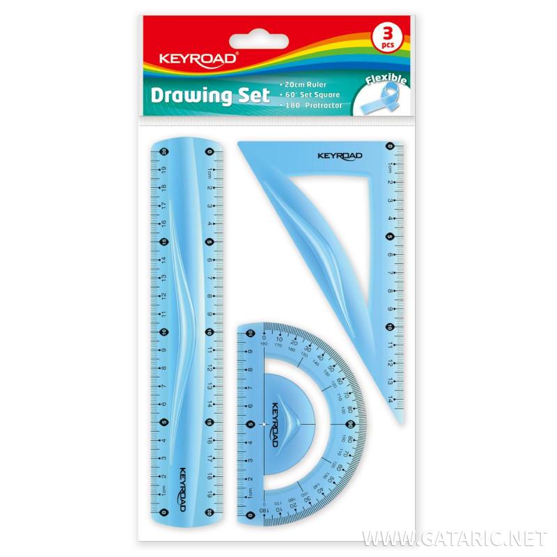 ''Flexible'' ruler set, 20cm