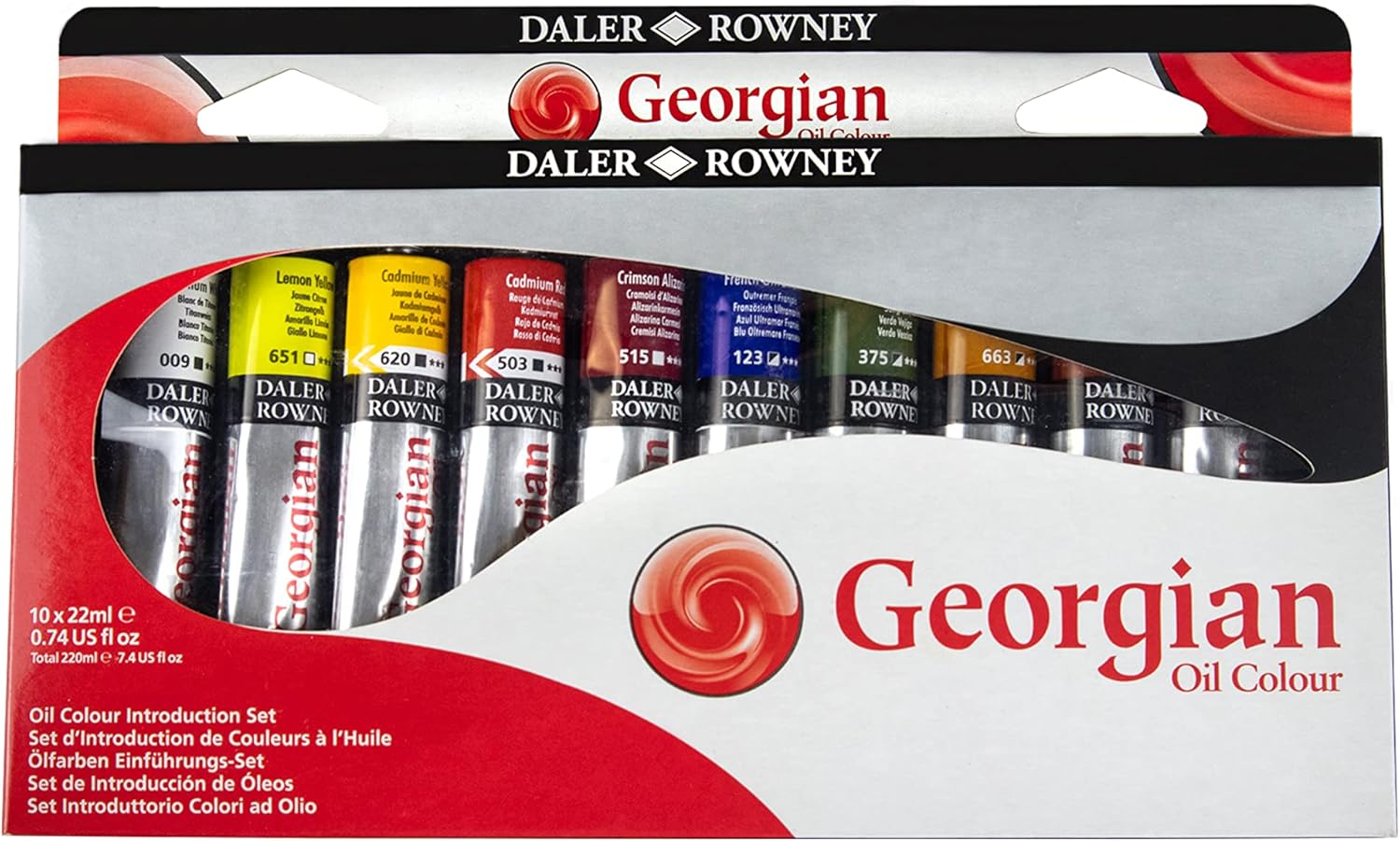 GEORGIAN OIL COLOUR SET OF 10 ( BRAND DALER ROWNEY )