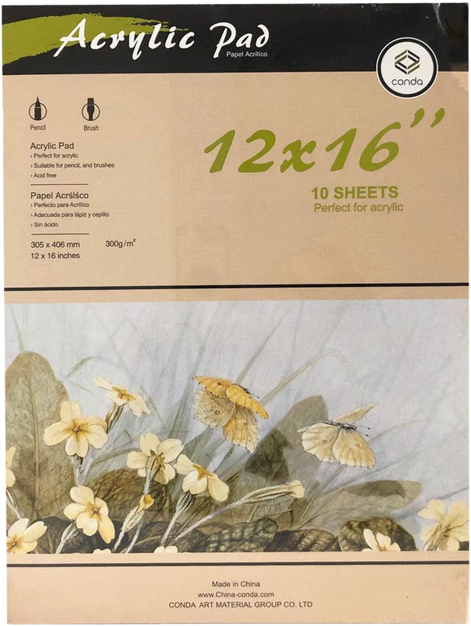 ACRYLIC PAD 12X16 300GSM ( BRAND CONDA )