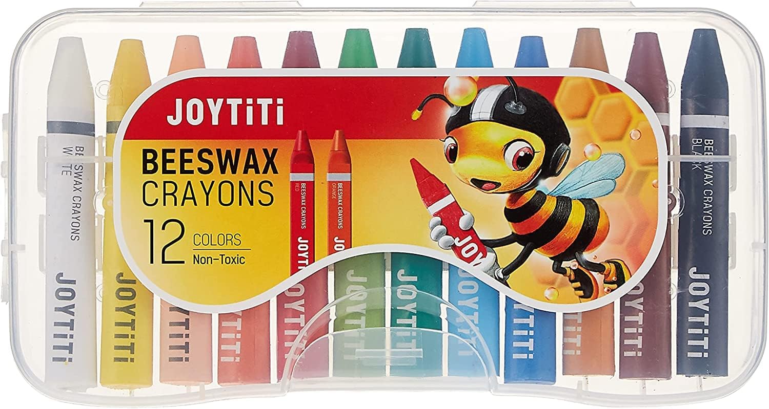 TITI BEE TRIANGULAR WAX CRAYON 12 COLOR 84MM IN A POLYPROPYLENE CASE