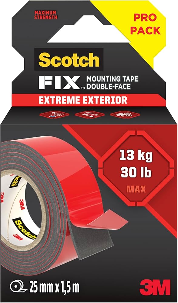 MOUNTING TAPE DOUBLE FACE EXTREME EXTERIOR ( BRAND SCOTCH ) size 25mm x 1.5 m