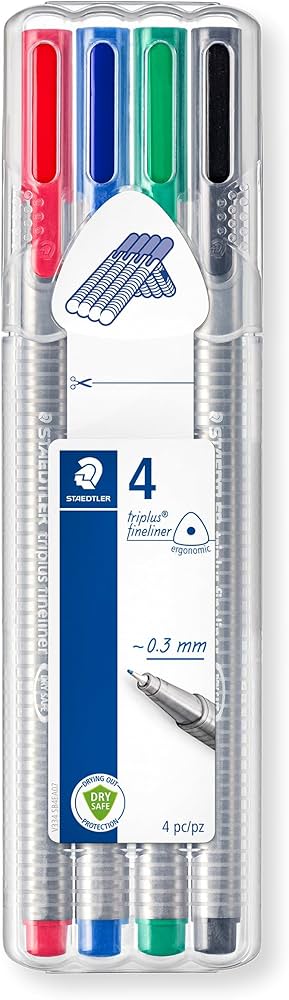 Staedtler Triplus Fineliner (4 Colors, 0.3mm)