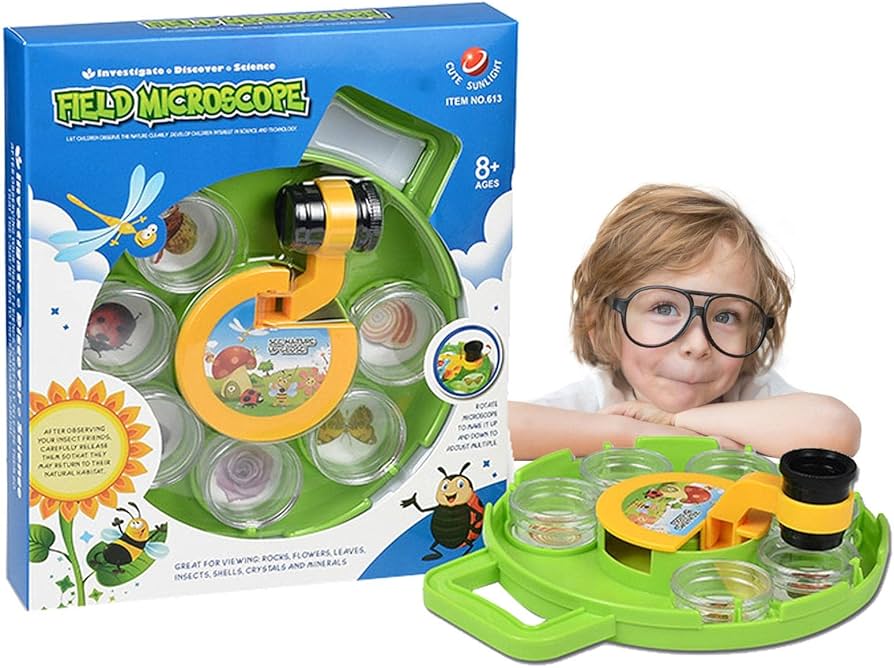 qiyifang Bugs Catcher Insect,Bugs Catcher and Viewer Microscope for kids - Microscope Insect for Kids Educational Toys