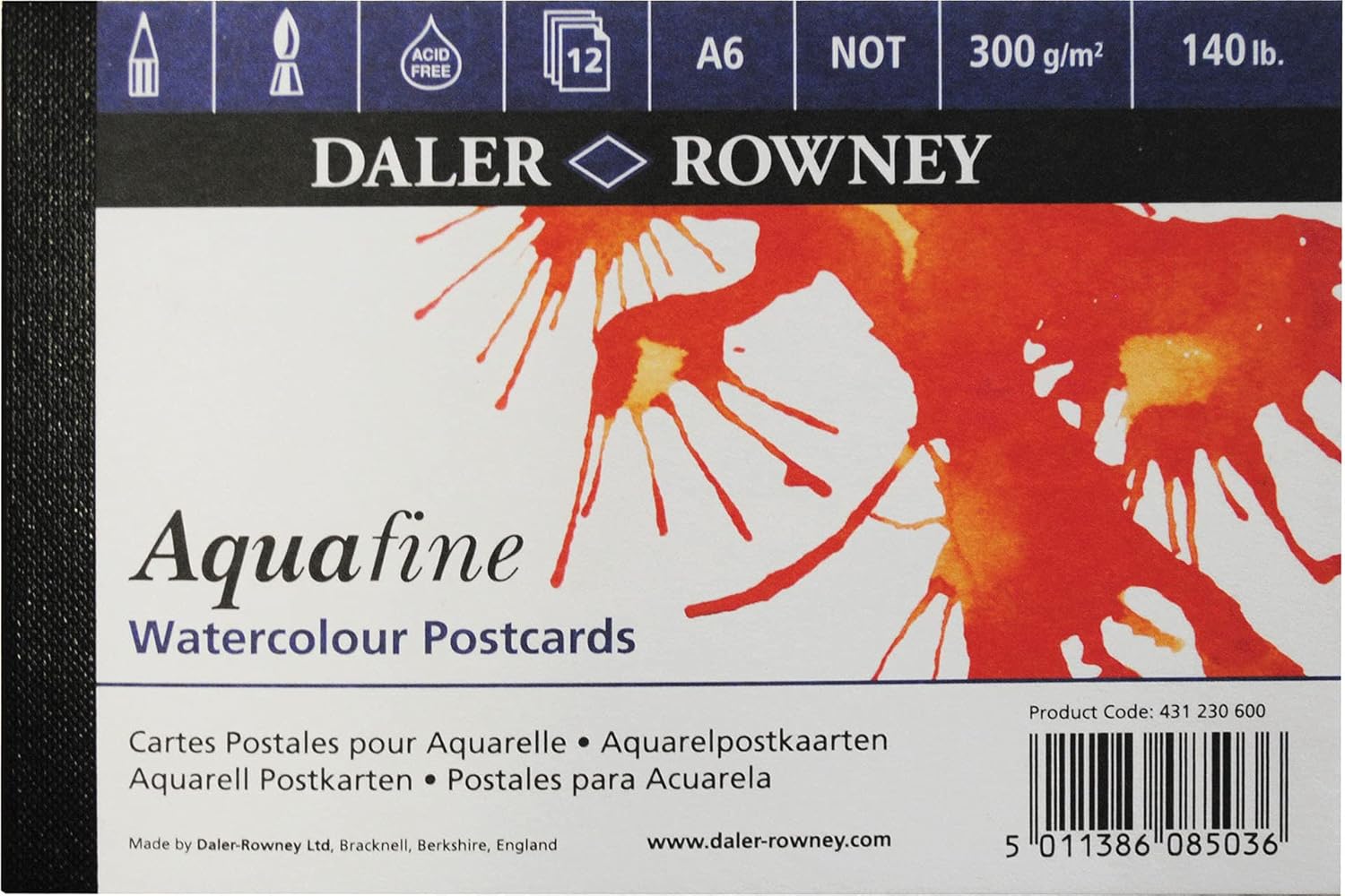 AQUAFINE WATERCOLOR POSTCARD A6 300GSM ( BRAND DALER ROWNEY )
