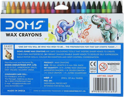 Doms Jumbo Wax Crayons (24 Shades)