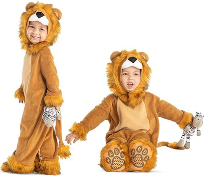 Spooktacular Creations Halloween Baby Lion Costume with Toy for Infants, Toddler Halloween Dress Up, Safari Themed Party