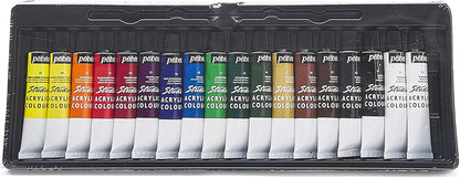 Pébéo Studio Acrylics - 18 Colors Set (12 ml Each)