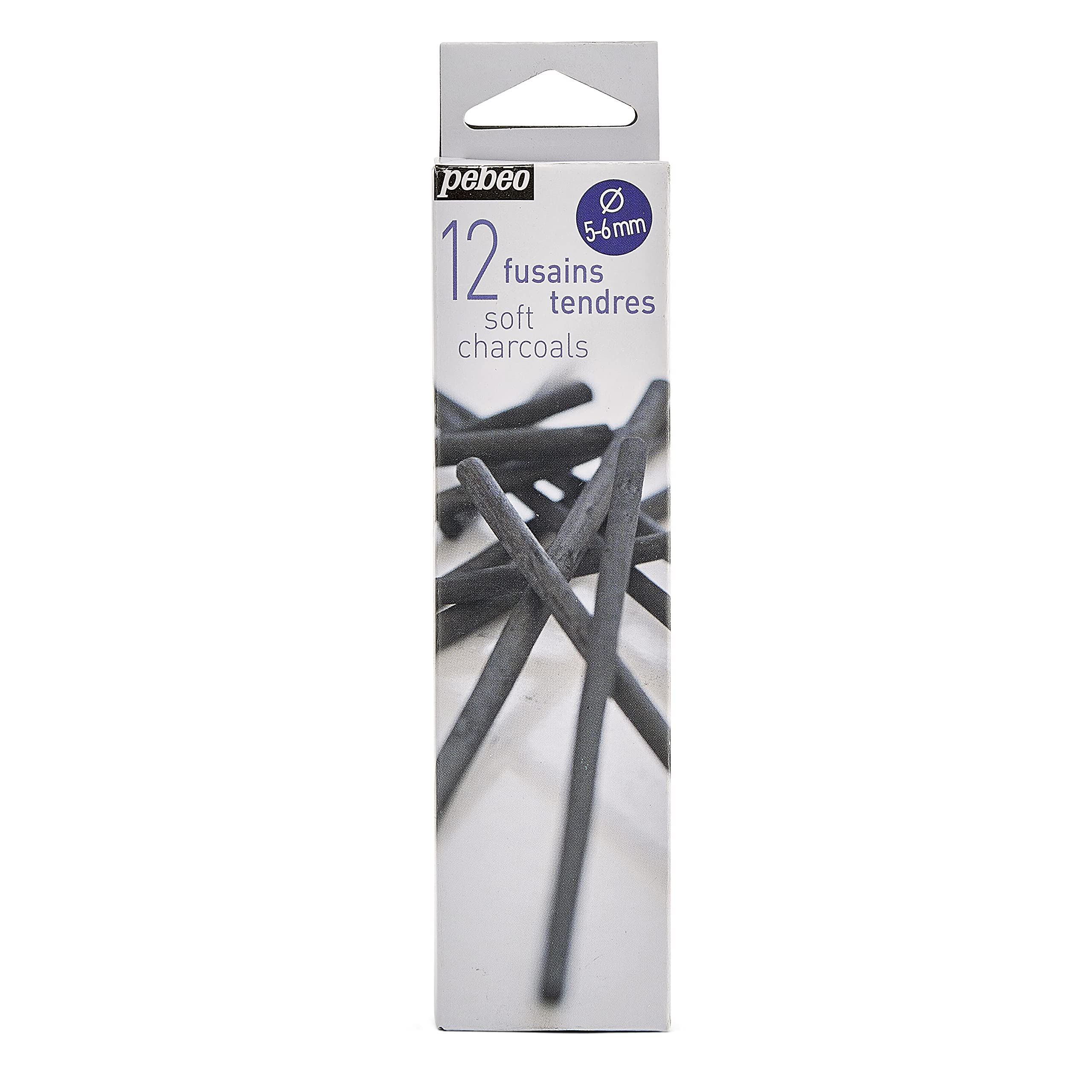 PEBEO 10 SET 12 SOFT CHARCOAL 5-6MM