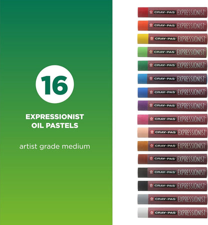 Cray-Pas Expressionist Oil Pastels - 16 Colors