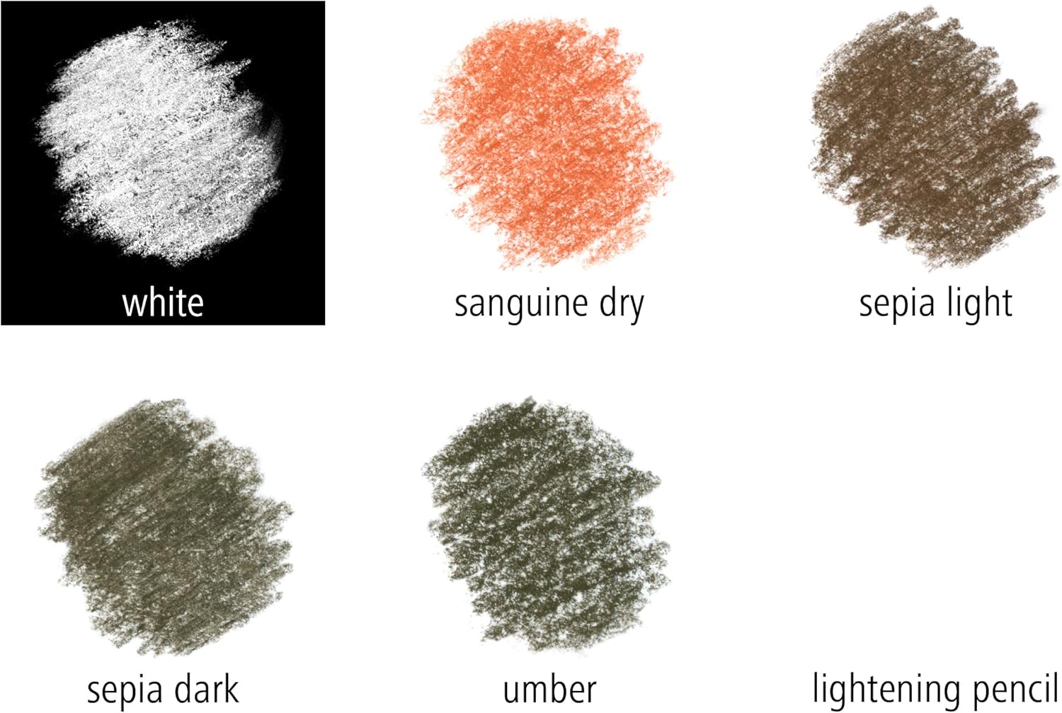 MARS LUMOGRAPH PASTEL PENCIL 6shades ( BRAND STAEDTLER )