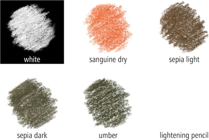 MARS LUMOGRAPH PASTEL PENCIL 6shades ( BRAND STAEDTLER )