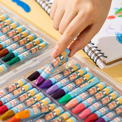 OIL PASTEL ( BRAND DELI ) COLOR EMOTION 24 COLORS SMOOTH COLOR BLENDING