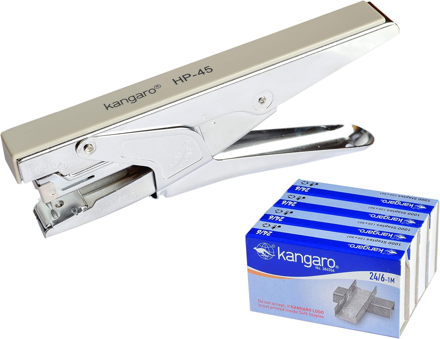 HP-45 STAPLER SILVER  ( BRAND KANGARO )
