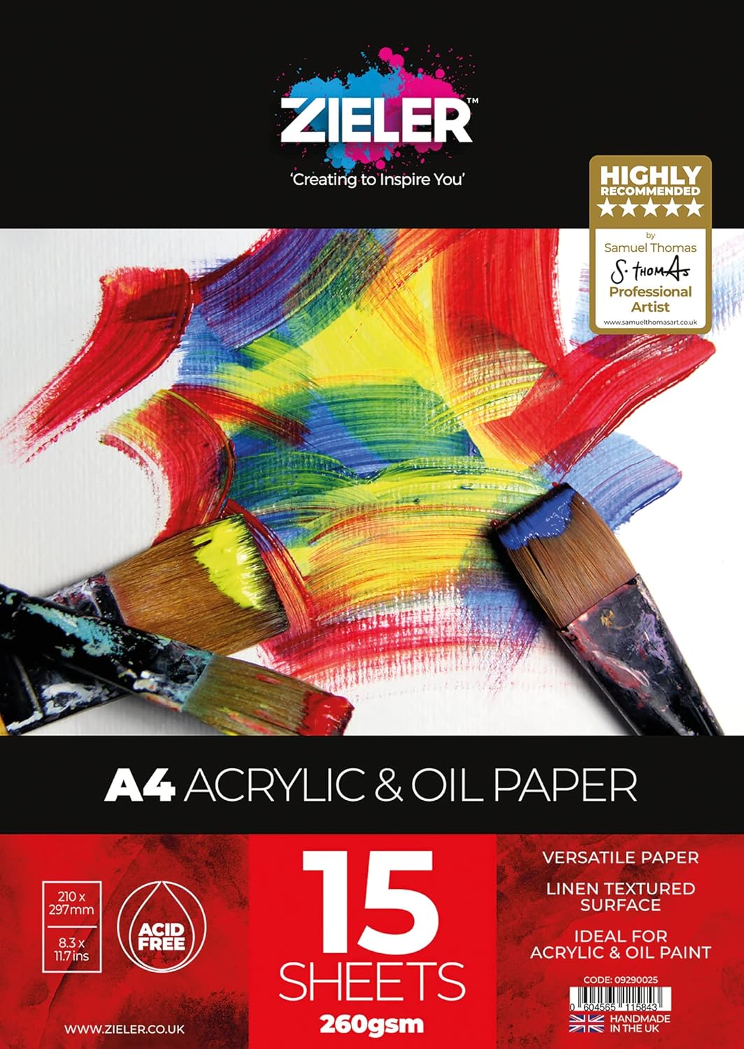 ACRYLIC PAD ( BRAND ZIELER ) 260 GSM A4 SIZE 15 SHEETS