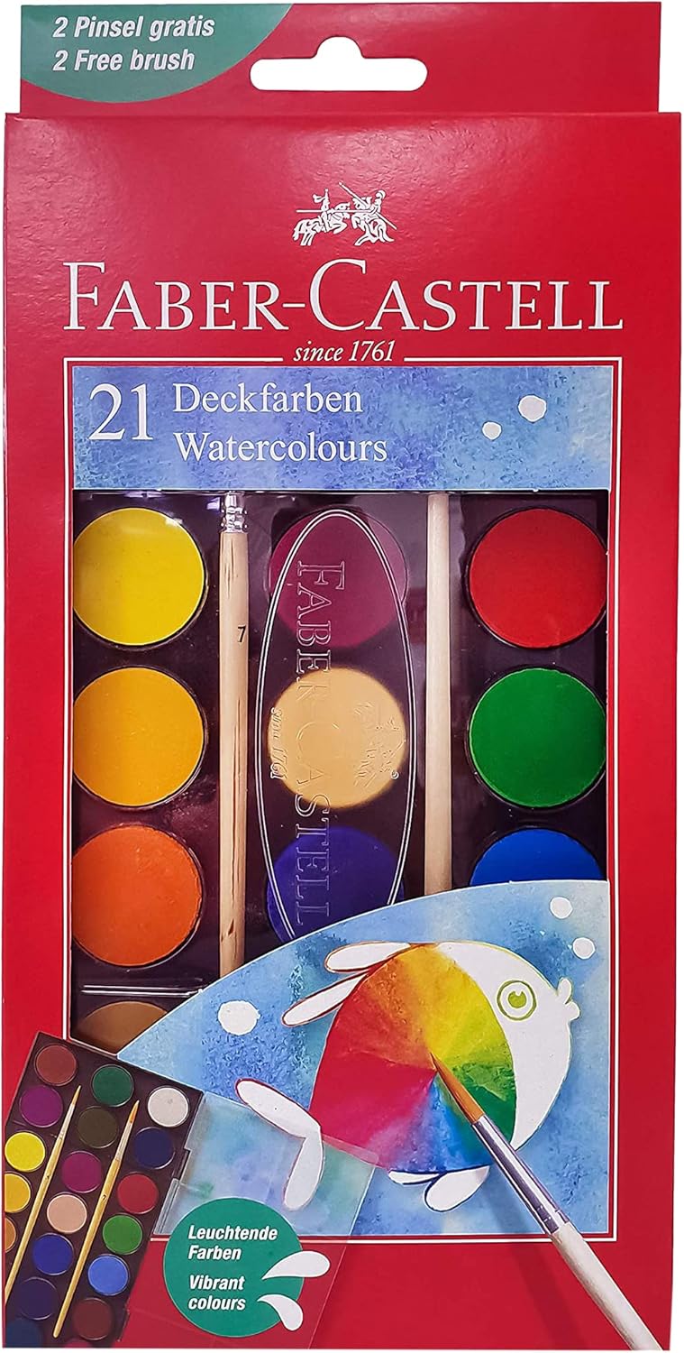 WATERCOLOR ( BRAND  FABER CASTELL ) 21 COLORS