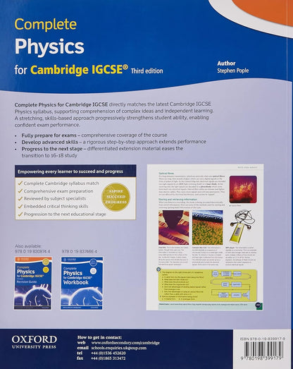 Complete Physics for Cambridge IGCSE Student book