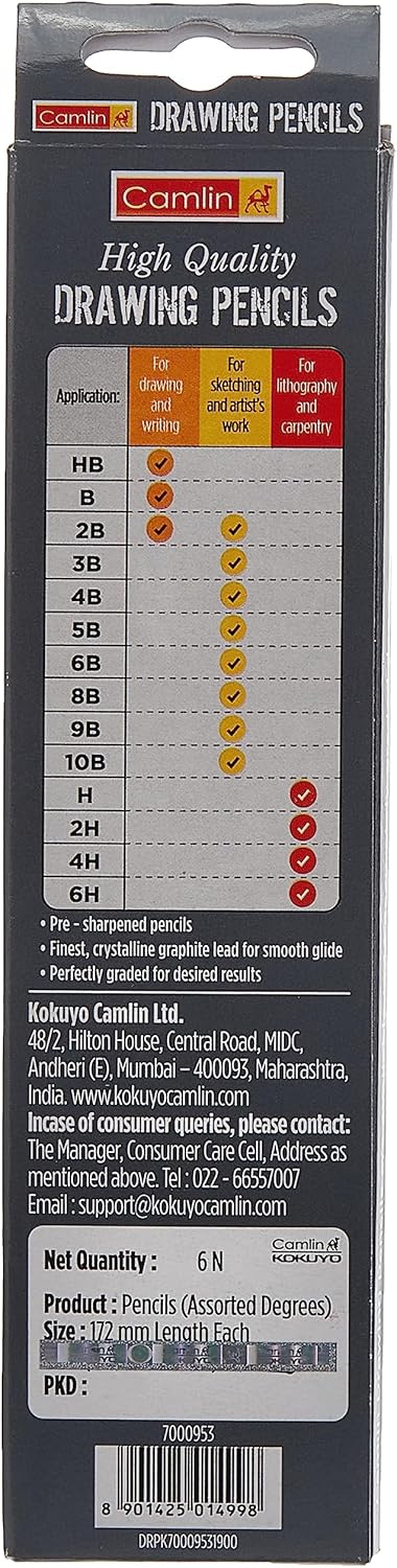 DRAWING PENCIL ( BRAND CAMLIN ) SET 6