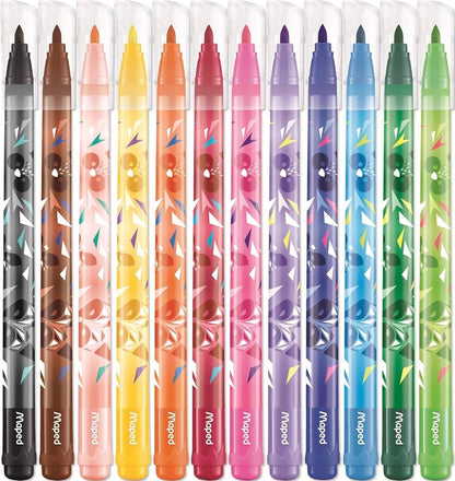 Maped Mini Cute Felt Pens (12 Colors)