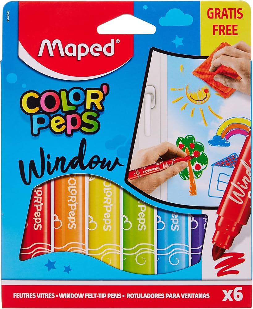 Maped Color'Peps Window Markers (6 Colors)