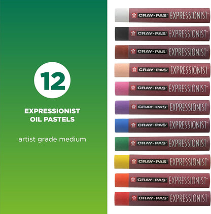 Cray-Pas Expressionist Oil Pastels - 12 Colors