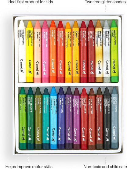 Camel Wax Crayons Jumbo - 24 Shades