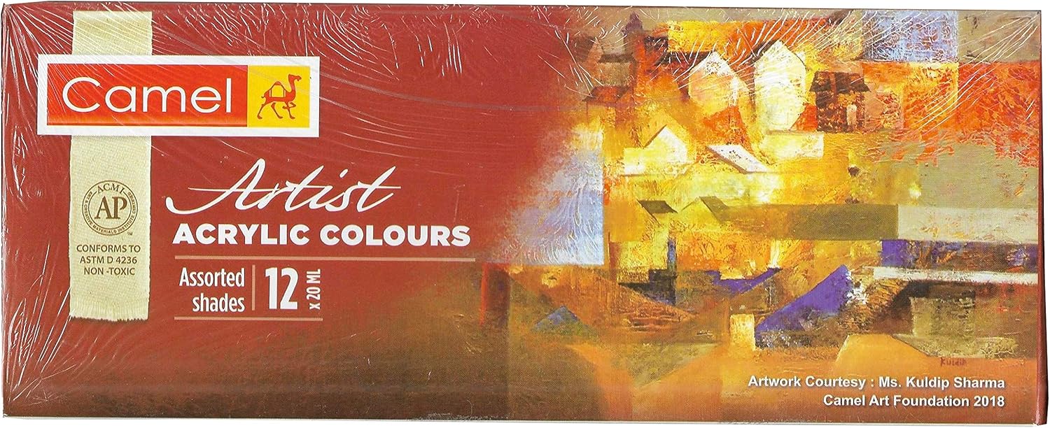 ARTIST ACRYLIC COLOR 20ML 12 SHADES ( BRAND CAMEL )