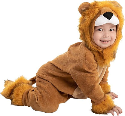 Spooktacular Creations Halloween Baby Lion Costume with Toy for Infants, Toddler Halloween Dress Up, Safari Themed Party