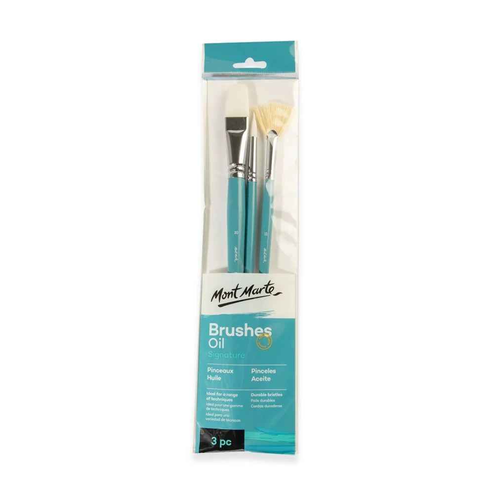 OIL BRUSH SET OF 3 GALLERY SERIES ( BRAND MONT MARTE )