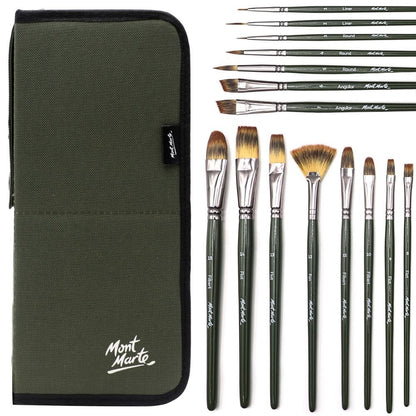 PAINT BRUSH SET 12pcs TAKLON ( BRAND MONT MARTE )