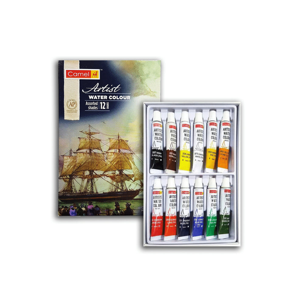 Camel Artist Water Colour Tubes - 12 Shades (5 ml)