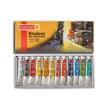 Camel Student Oil Colours - 12 Shades (20 ml)