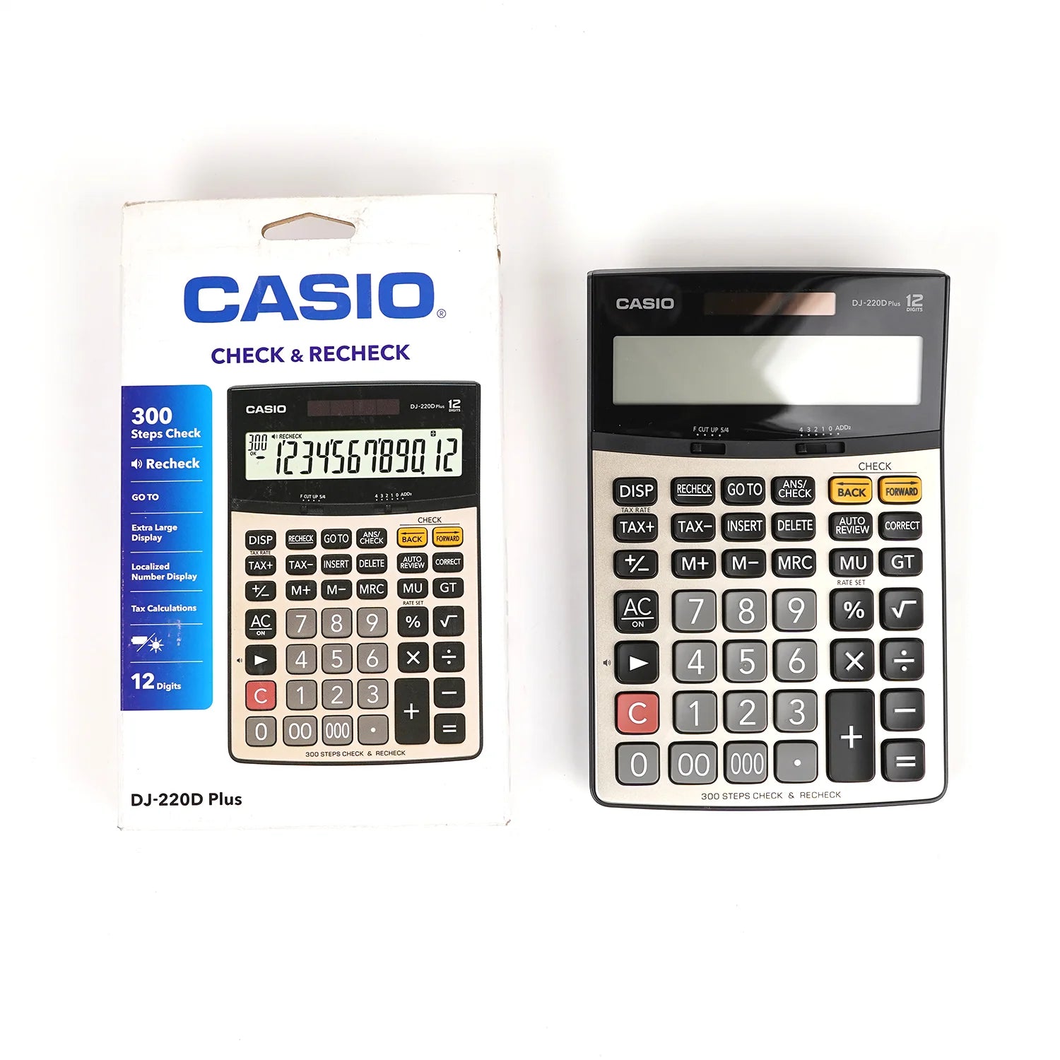 Casio DJ-220D Plus – 12-Digit Desktop Calculator