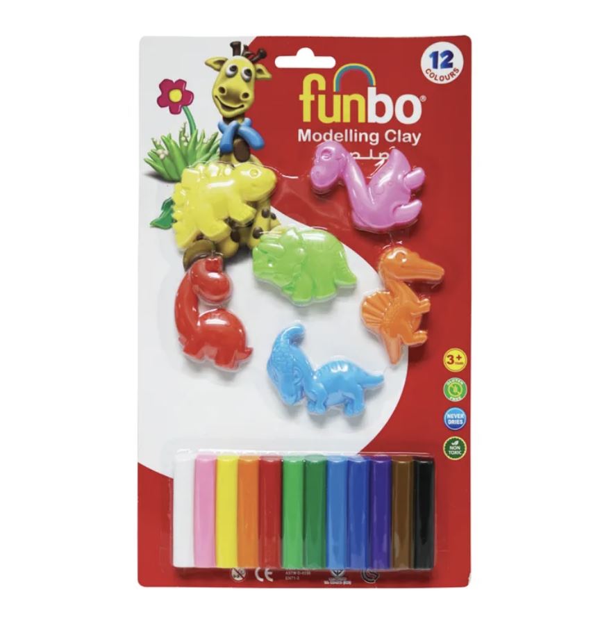 Funbo Modelling Clay 150g 12 Colors