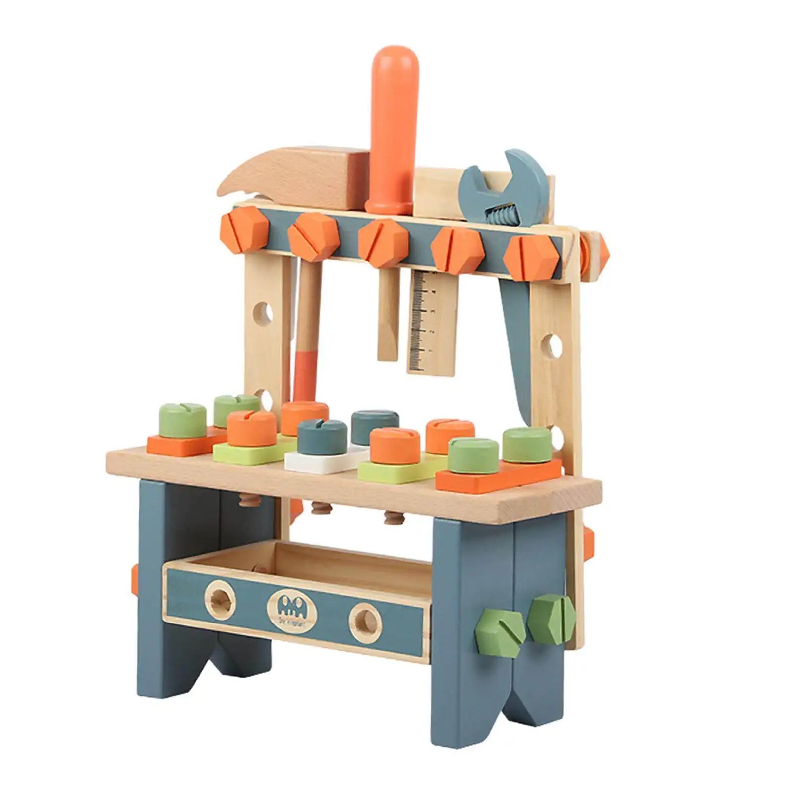 Cross border wooden multifunctional Nordic tool table Montessori children's early education nut disassembly combination