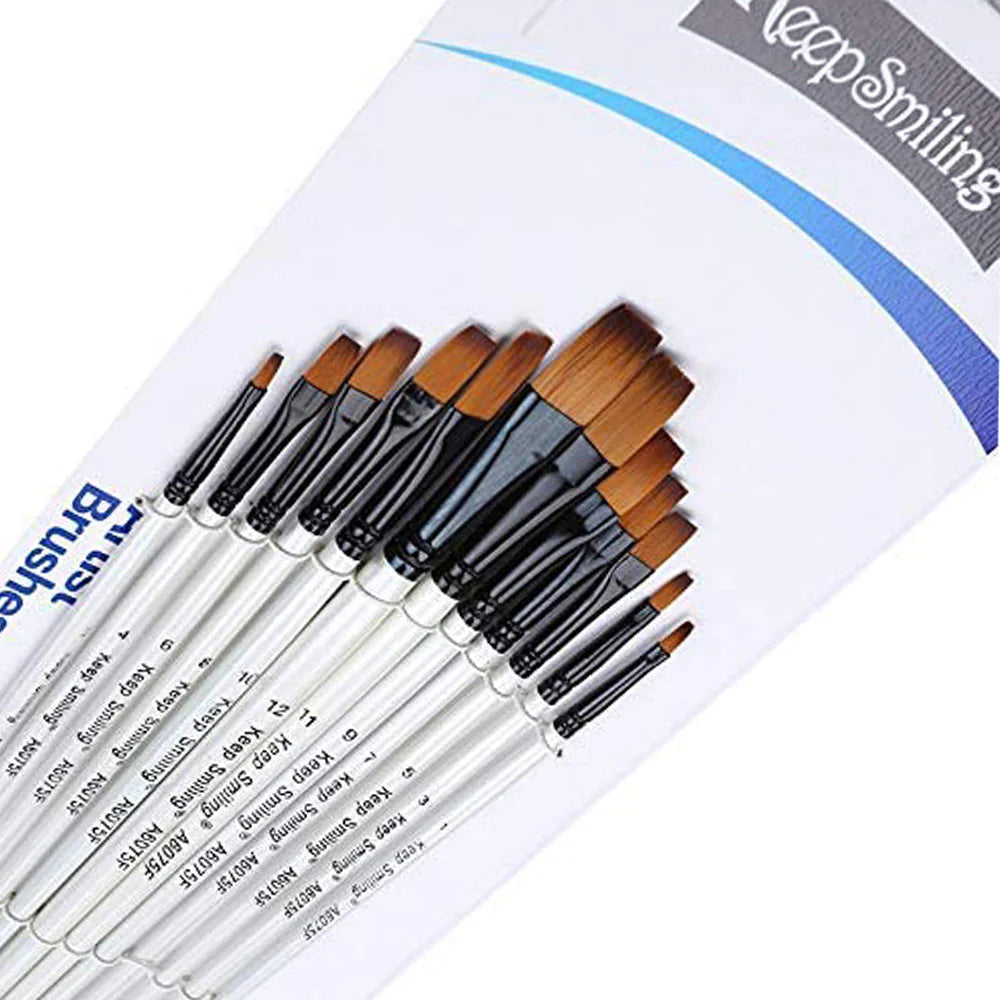 Keep Smiling Professional Flat Brushes (12 Brushes)