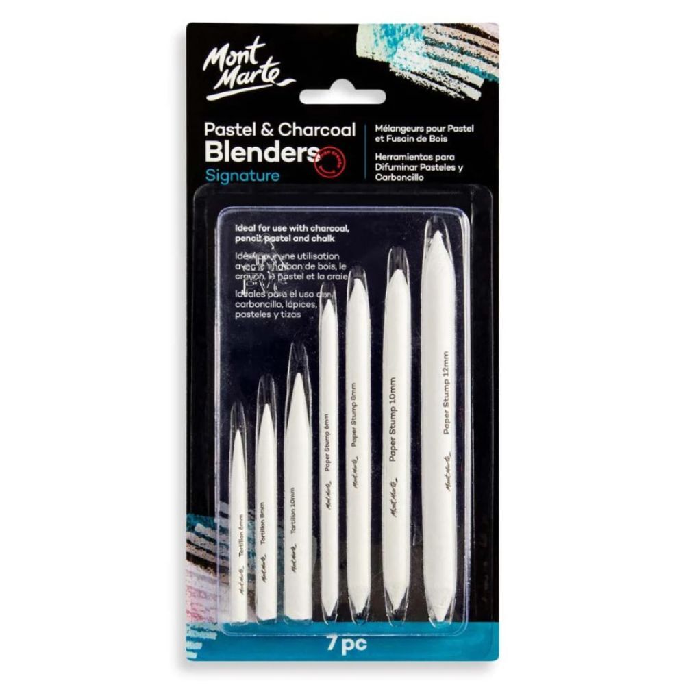 PASTEL AND CHARCOAL BLENDERS  SIGNATURE  ( BRAND MONT MARTE ) 7PCS