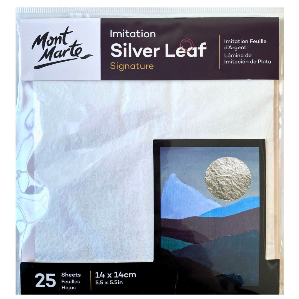 Mont Marte Imitation Silver Leaf - Signature (25 Sheets)