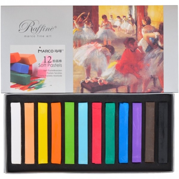 SOFT PASTEL ( BRAND MARCO RAFFINE ) FINE ART 12 COLORS