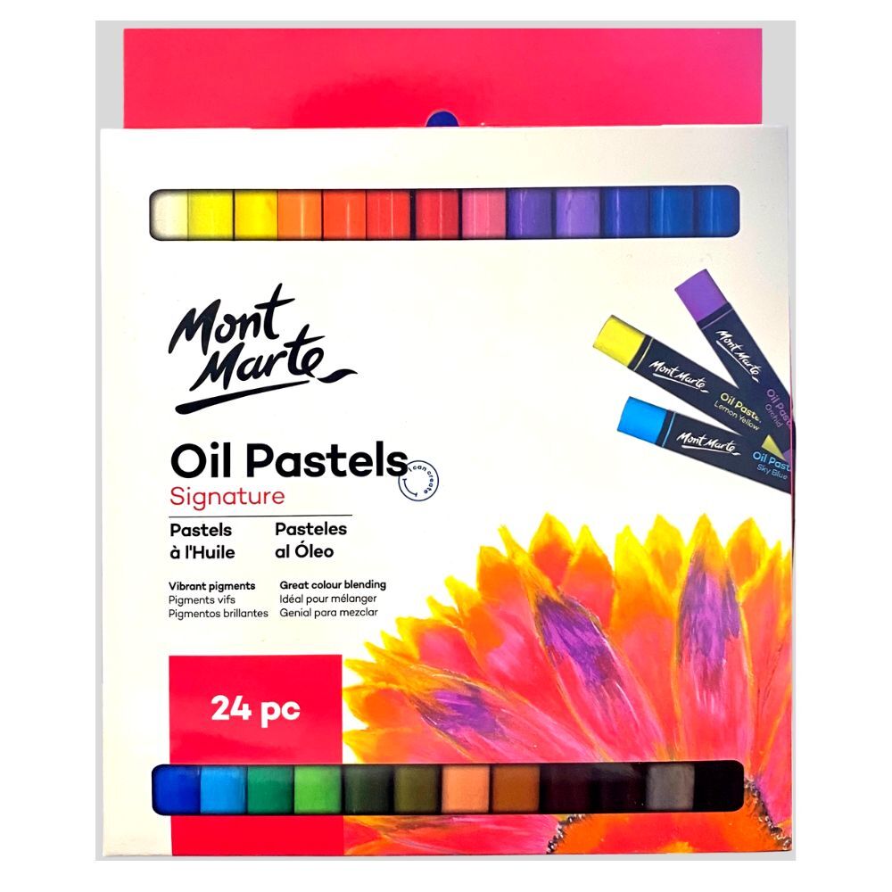 Mont Marte Oil Pastels - 24 Pieces