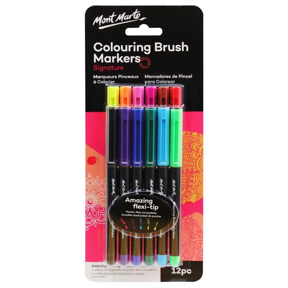 Mont Marte Real Brush Pens (12 Colors)