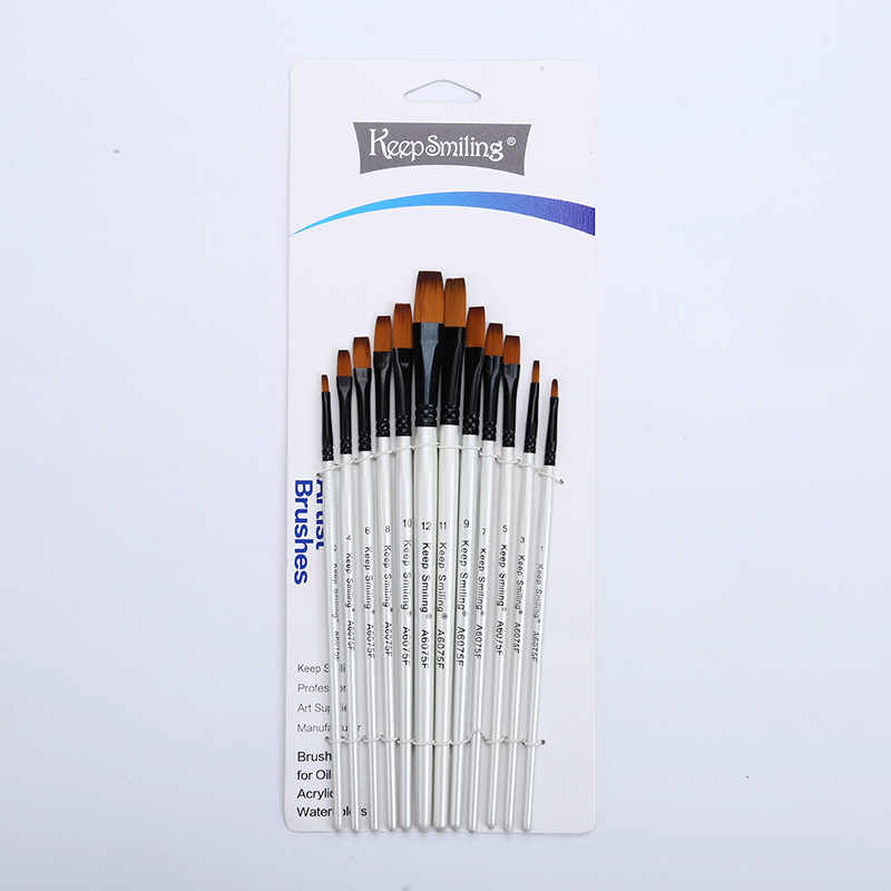 Keep Smiling Professional Flat Brushes (12 Brushes)