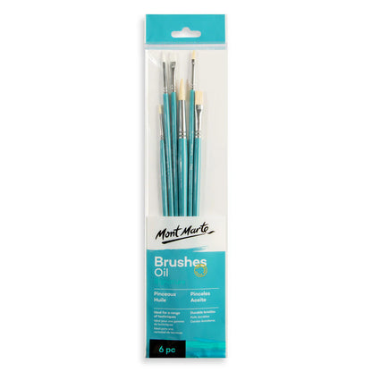 Mont Marte Signature Oil Brushes (6-Piece Set)