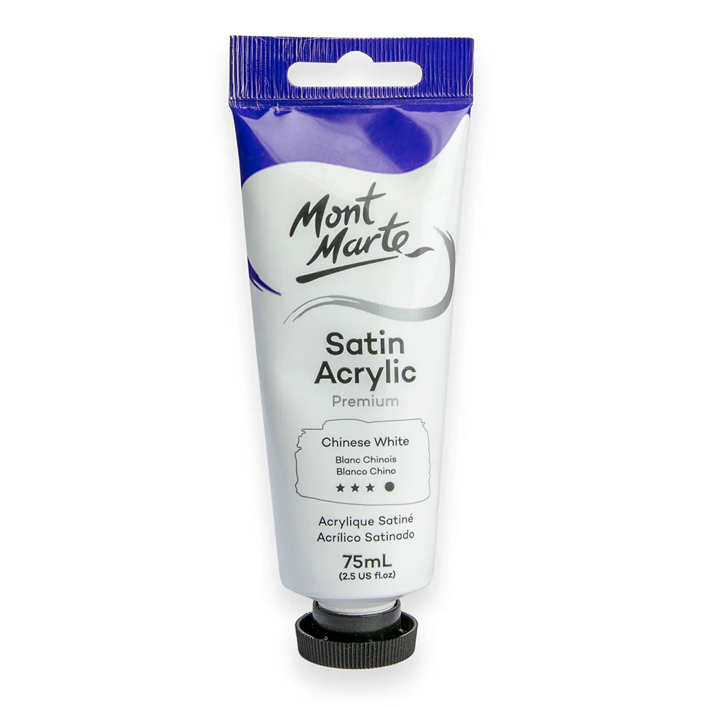 Satin Acrylic Paint Premium 75ml (2.5 US fl.oz) Tube