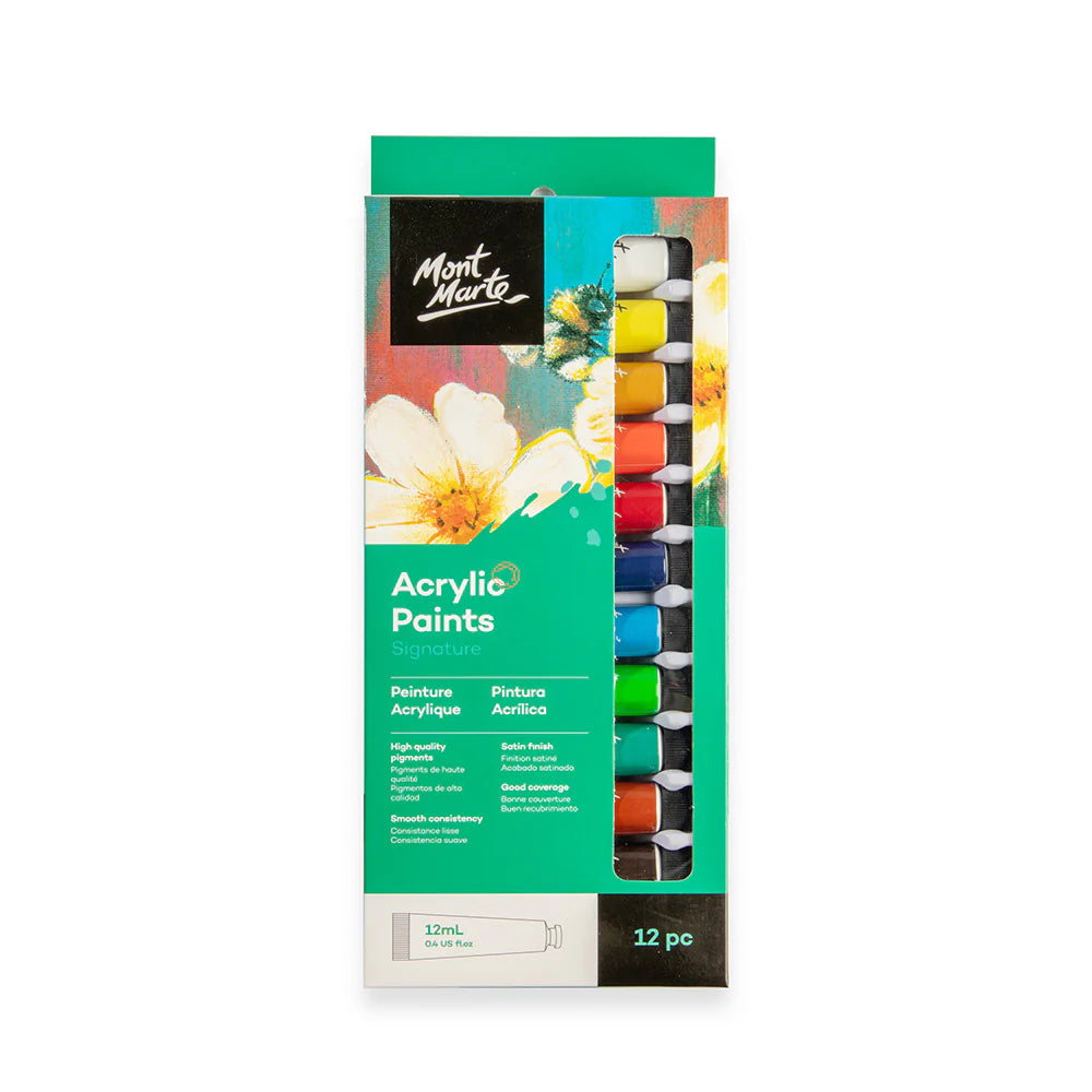 Mont Marte Acrylic Paints Signature - 12 pcs