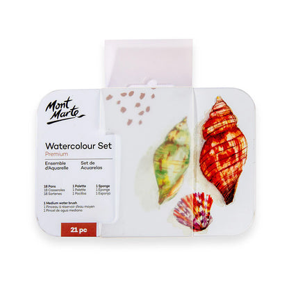 Mont Marte Watercolour Set - Premium (21 pcs)